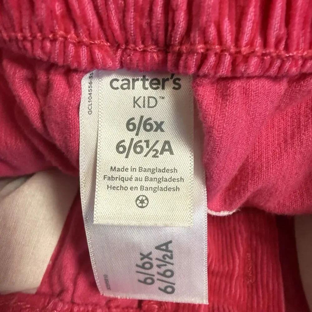 Carter’s Kid Corduroy Skirt Girl's 6/6X Fuchsia Pink